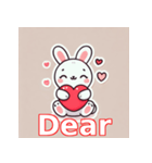 バレンタインラビット♡（個別スタンプ：24）