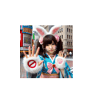 ウサギの恰好をした可愛すぎる美女たち！（個別スタンプ：11）