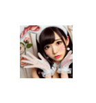 ウサギの恰好をした可愛すぎる美女たち！（個別スタンプ：36）
