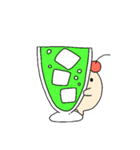 クリームソーダのスタンプです（個別スタンプ：9）