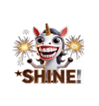 ピンクのユニコーン 新年の挨拶（個別スタンプ：6）
