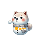 KOMADARUMA【柴犬コマとTOSHIファミリー】（個別スタンプ：7）