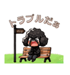 黒いマルプーくん（待ち合わせ）（個別スタンプ：2）