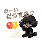 黒いマルプーくん（待ち合わせ）（個別スタンプ：6）