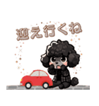 黒いマルプーくん（待ち合わせ）（個別スタンプ：19）