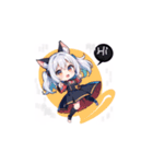 ちびキャラ猫耳少女スタンプ（個別スタンプ：14）