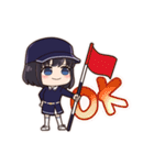 毎日使えるゴルフ女子スタンプ(ボブ娘)（個別スタンプ：1）
