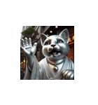 幸運を呼ぶ銀色の招き猫たち（個別スタンプ：26）