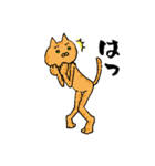 なぐりがきにゃんこ 茶トラバージョン（個別スタンプ：33）