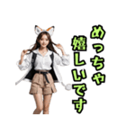 仮装女子_動物編_中身はオバちゃん（個別スタンプ：21）