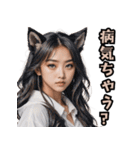 仮装女子_動物編_中身はオバちゃん（個別スタンプ：22）