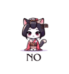 舞妓さん風猫の英語スタンプ（個別スタンプ：6）