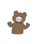 下手っぴ動物と文字（個別スタンプ：5）