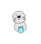 下手っぴ動物と文字（個別スタンプ：7）
