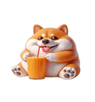 太った柴犬 ダイエットしたくない（個別スタンプ：3）