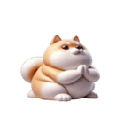 太った柴犬 ダイエットしたくない（個別スタンプ：4）