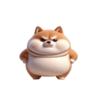 太った柴犬 ダイエットしたくない（個別スタンプ：9）