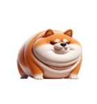 太った柴犬 ダイエットしたくない（個別スタンプ：10）