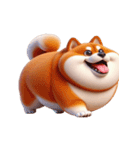 太った柴犬 ダイエットしたくない（個別スタンプ：16）