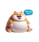 太った柴犬 ダイエットしたくない（個別スタンプ：21）