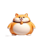 太った柴犬 ダイエットしたくない（個別スタンプ：22）