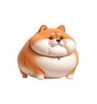 太った柴犬 ダイエットしたくない（個別スタンプ：23）