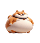 太った柴犬 ダイエットしたくない（個別スタンプ：26）