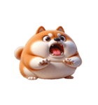 太った柴犬 ダイエットしたくない（個別スタンプ：27）