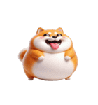 太った柴犬 ダイエットしたくない（個別スタンプ：32）