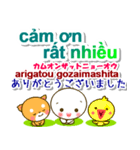 ベトナム語＋日本語 大きい文字 挨拶と相槌（個別スタンプ：11）