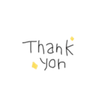 字とちょっとの絵だけ（個別スタンプ：1）