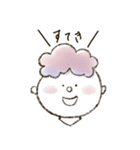カーリーヘアの男の子スタンプ（個別スタンプ：34）