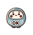 darumaruma2 可愛いダルマの英語（個別スタンプ：1）