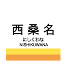 北勢線の駅名スタンプ（個別スタンプ：1）