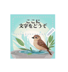 大人が使える鳥と花のスタンプ（個別スタンプ：15）