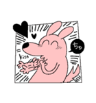 ピンクの犬2025（個別スタンプ：15）