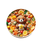 ほっこり動物ラーメンアート（個別スタンプ：3）