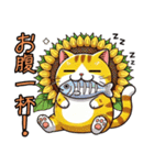 花猫【其の零】向日葵にゃん。人気です❗️（個別スタンプ：40）