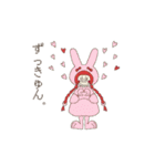 かぶりたがりガール（個別スタンプ：15）