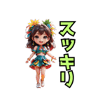 仮装女子in大阪 ちびキャラお仕事編（個別スタンプ：3）