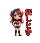 仮装女子in大阪 ちびキャラお仕事編（個別スタンプ：4）