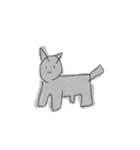 シンプルな水彩猫スタンプ（個別スタンプ：1）