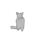 シンプルな水彩猫スタンプ（個別スタンプ：13）