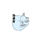 シンプルな水彩猫スタンプ（個別スタンプ：15）