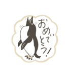 たまに怖い顔をするアデリーペンギン2（個別スタンプ：1）