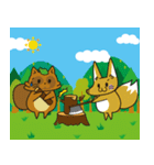 お出かけこんすけ＆たぬ吉（個別スタンプ：12）