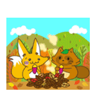 お出かけこんすけ＆たぬ吉（個別スタンプ：13）