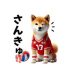 バレーボール柴犬（個別スタンプ：9）