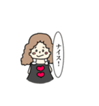 カーリーヘアガール（個別スタンプ：1）