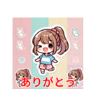 笑顔いっぱいの少女の物語（個別スタンプ：3）